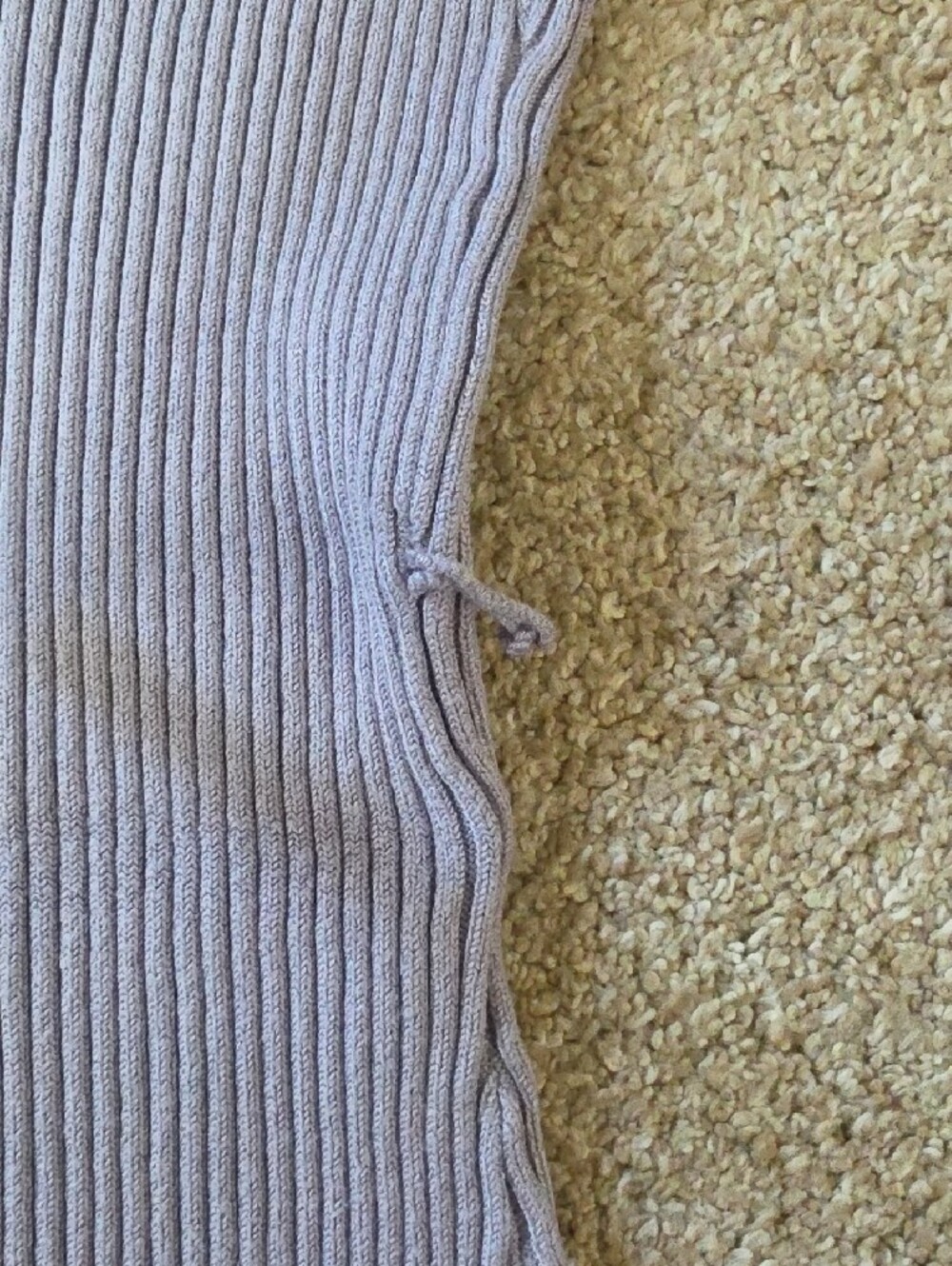 Bongo Ribbed V-Neck Short Sleeve Knit Dress — Light Lavender - Picture 3 of 3